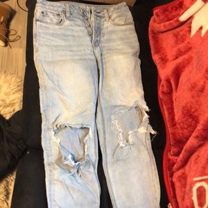 Ripped boyfriend jeans